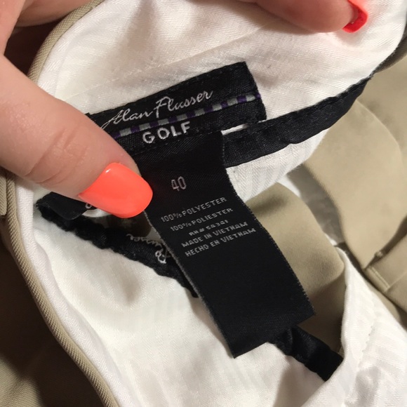 Alan Flusser Golf Khaki Shorts Size Men’s 40 - Picture 3 of 8